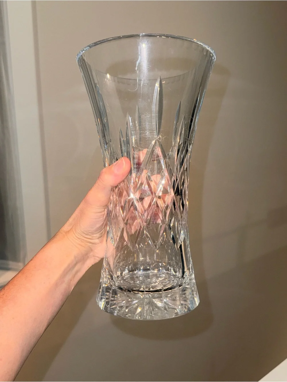 Rogaska Clear Cut Crystal Vase
